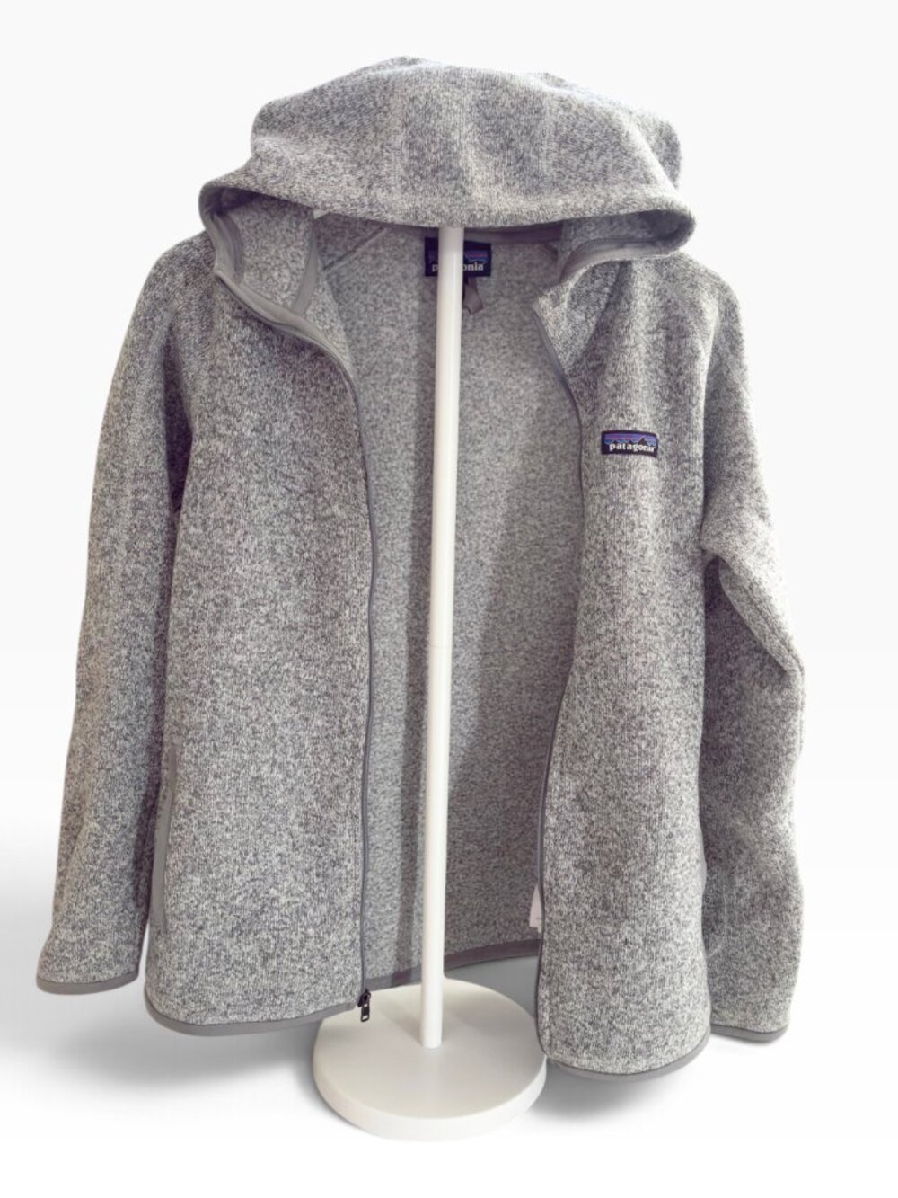 Patagonia Better Sweater Full-Zip Hoody Jacket - M - Birch White/Grey